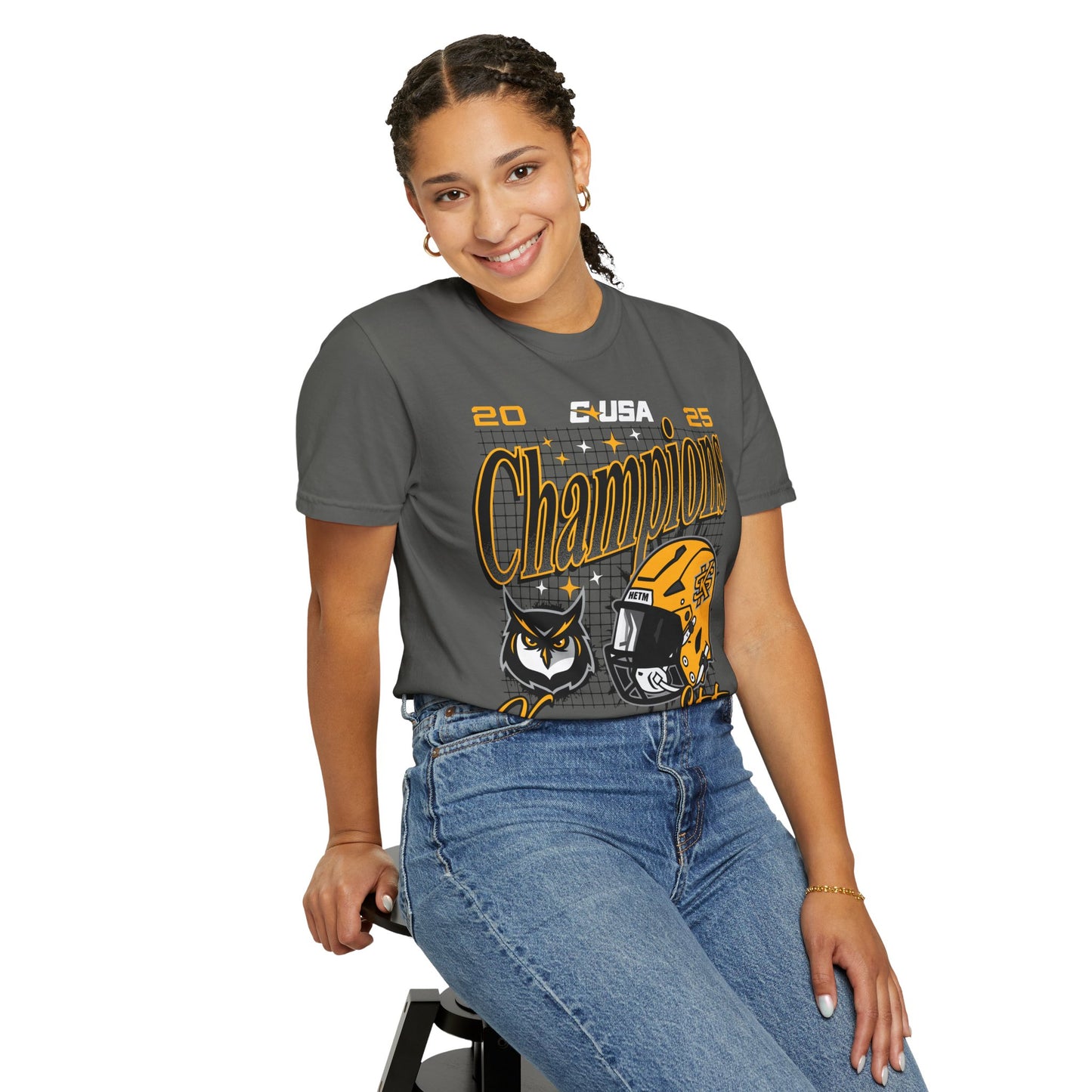 KSU Conference Champs Unisex Garment-Dyed T-shirt - Pepper