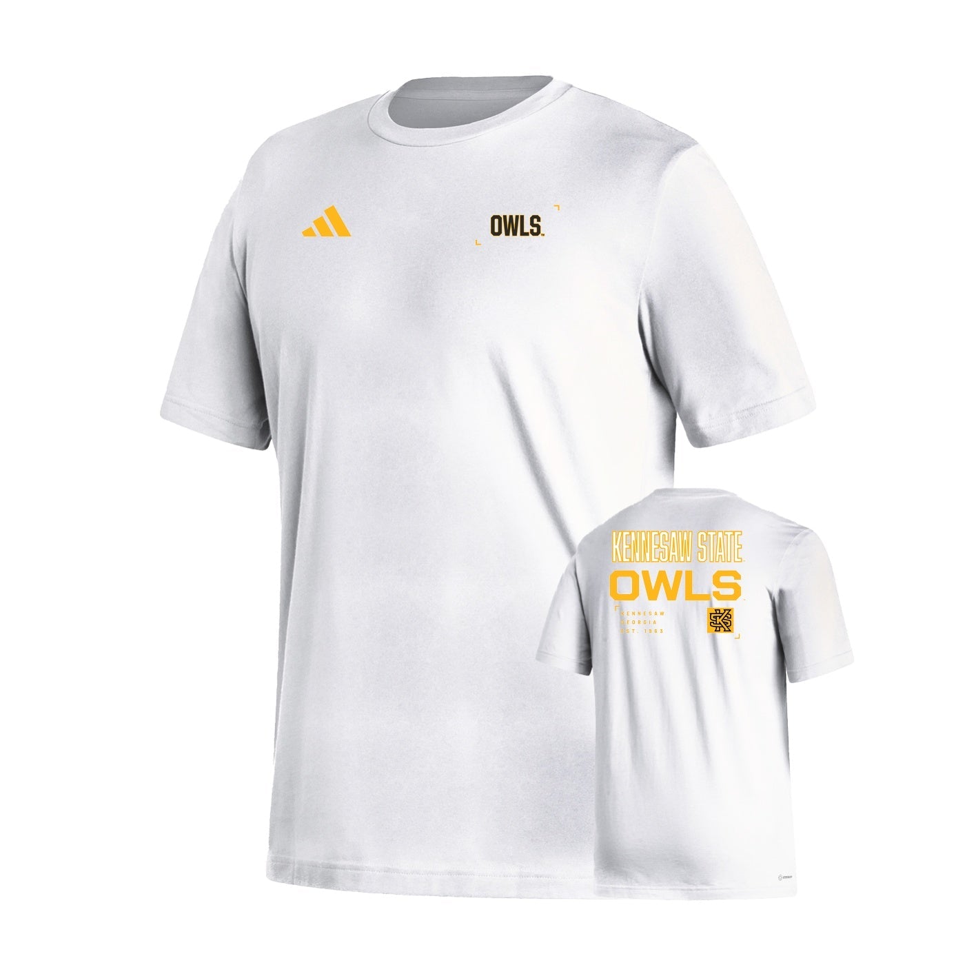 Kennesaw State Owls : Men's Fresh Short Sleeve Tee - White