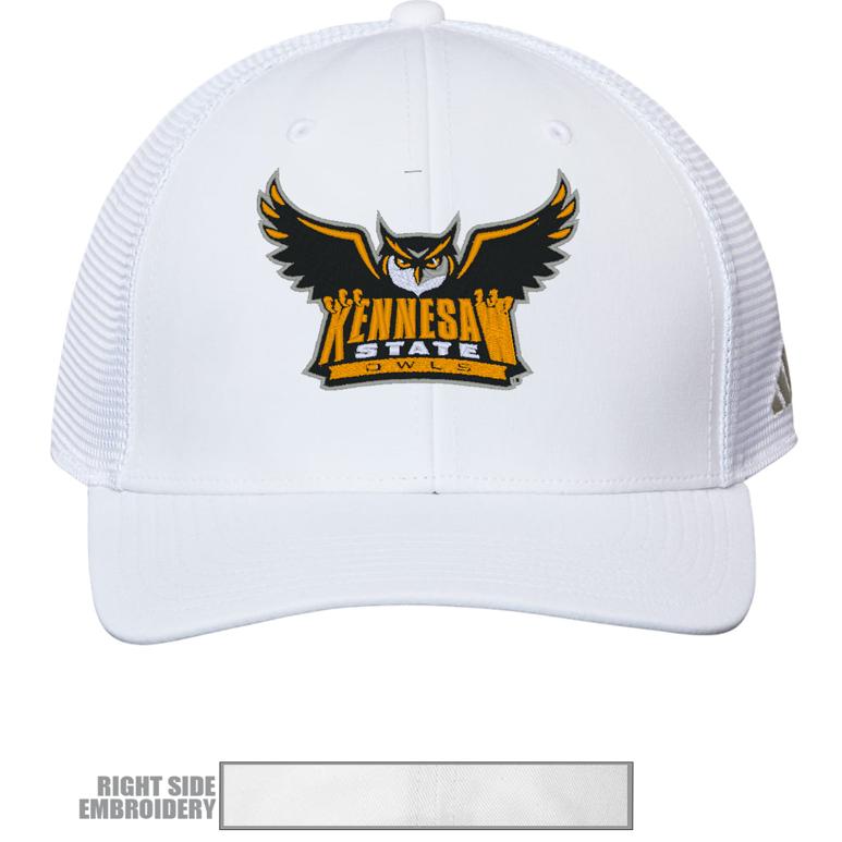 Kennesaw State Owls Structured Adjustable Mesh - White : adidas