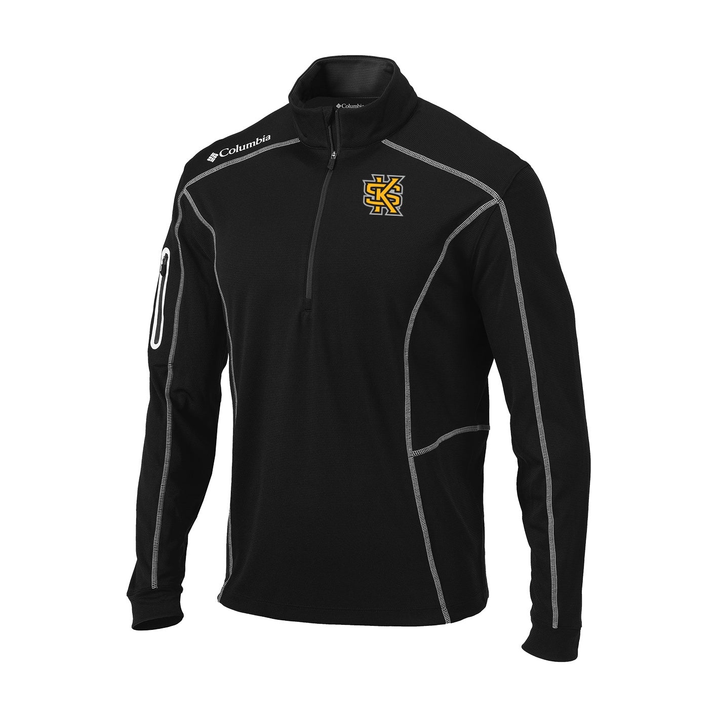 Kennesaw State Owls Men's Omni-Wick Shotgun 1/4 Zip - Black : Columbia