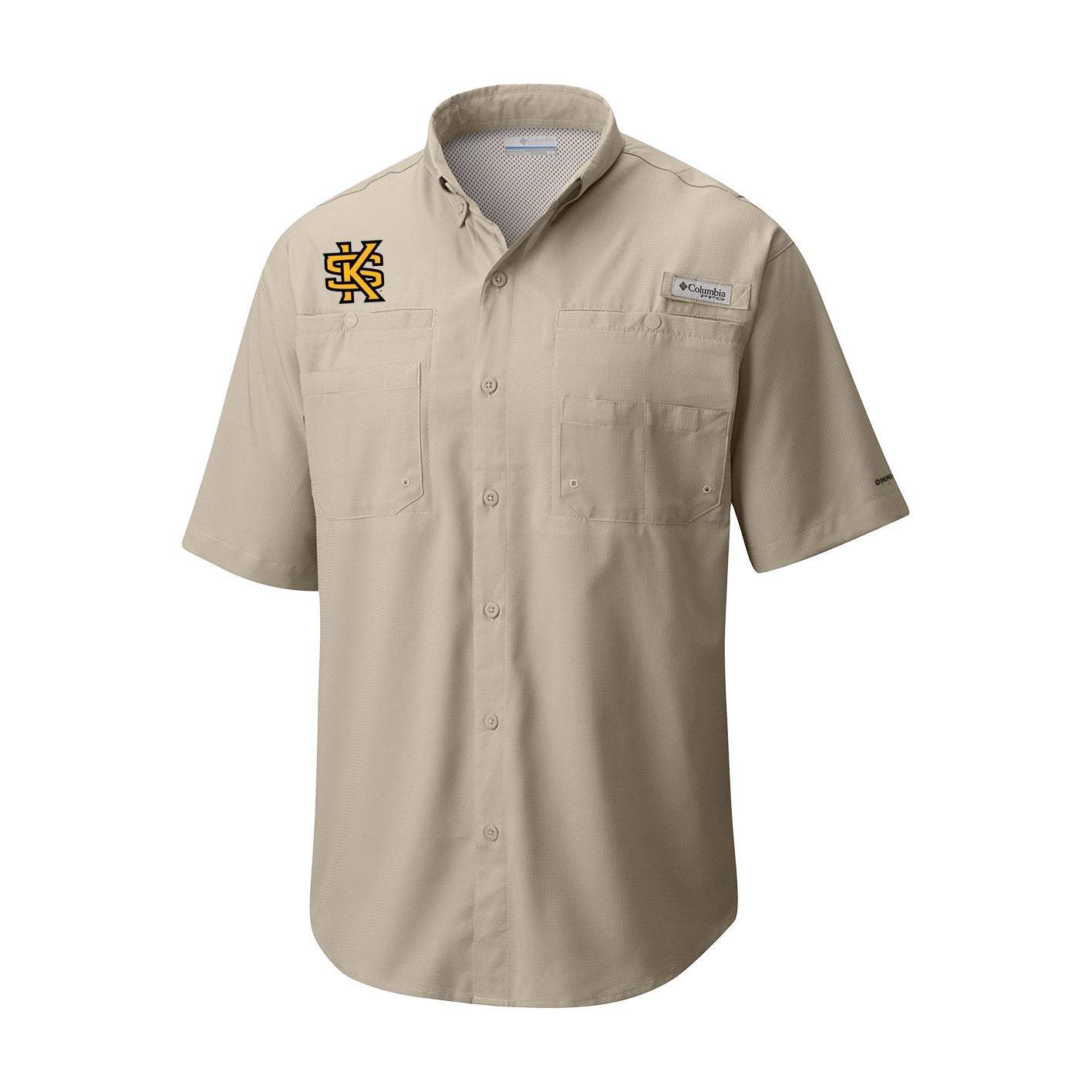 Kennesaw State Owls Men's Tamiami Short Sleeve Shirt - Fossil : Columbia PFG