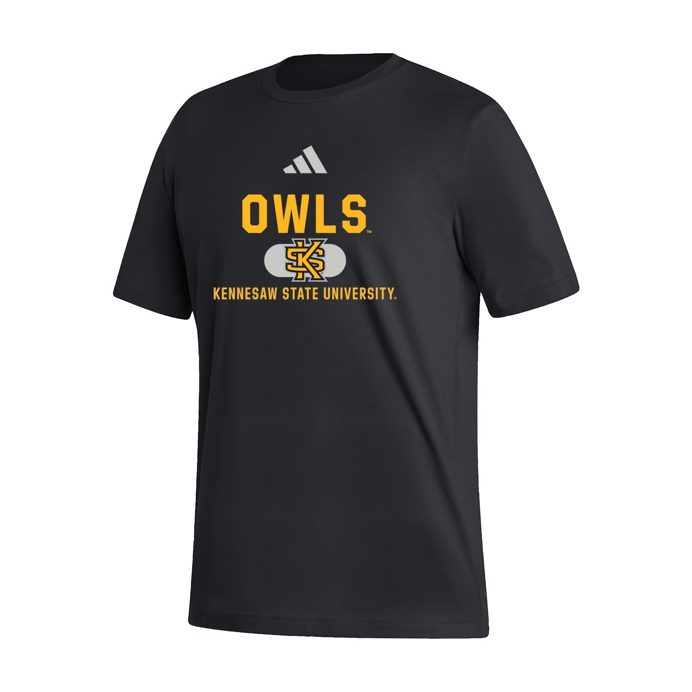 Kennesaw State Owls Men's Fresh Short Sleeve Tee - Black : adidas
