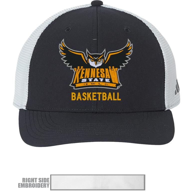 Kennesaw State Owls Structured Adjustable Mesh - Black : adidas : MEN'S BASKETBALL
