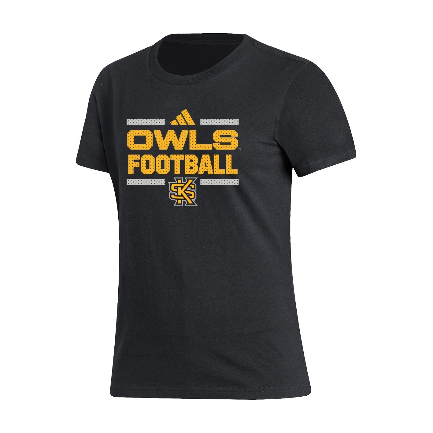 Kennesaw State Owls Women's Fresh Short Sleeve Tee - Black : adidas : FOOTBALL