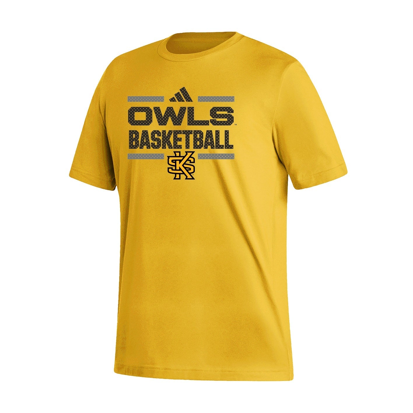 Kennesaw State Owls Men's Fresh Short Sleeve Tee - Collegiate Gold : adidas : WOMEN'S BASKETBALL