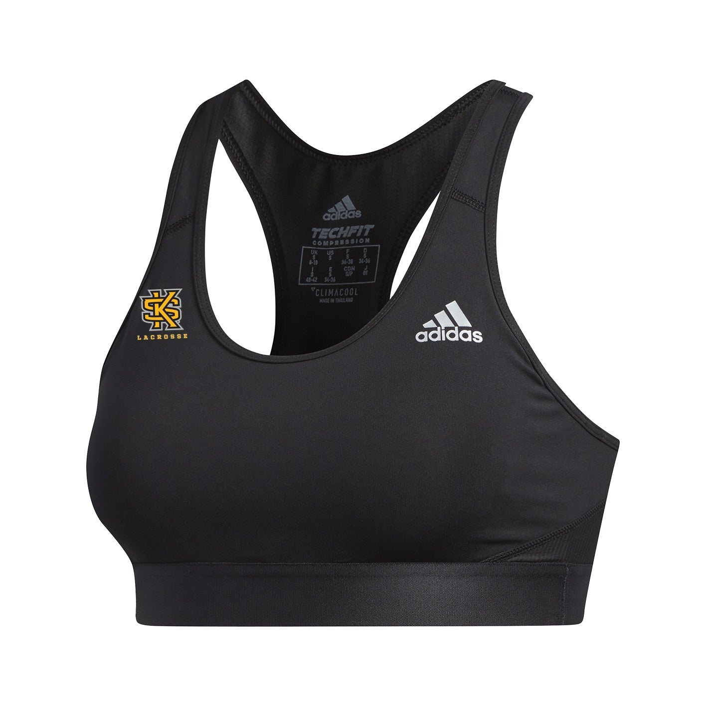 Kennesaw State Owls Womens Alphaskin Bra - Black : adidas : LACROSSE