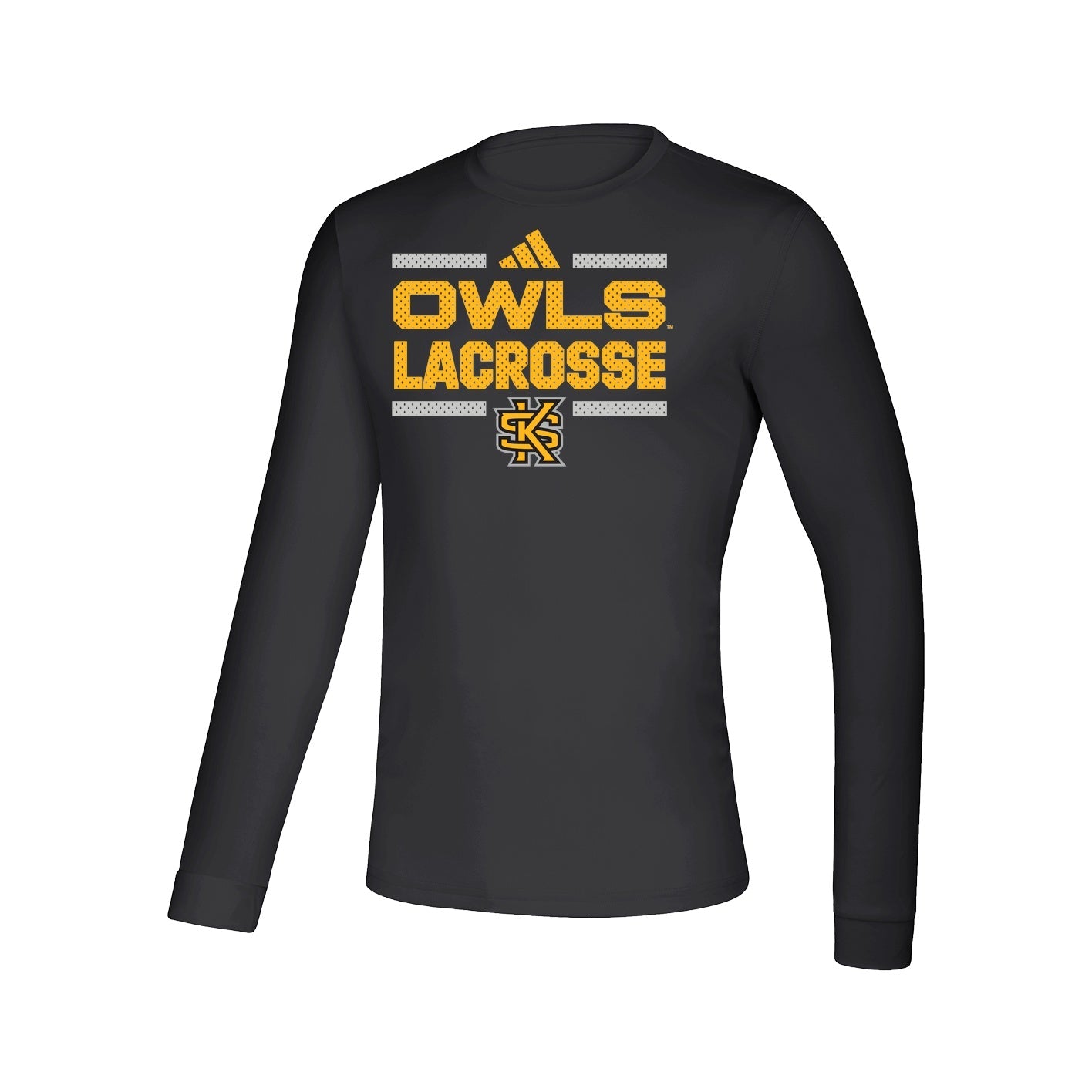 Kennesaw State Owls Creator Long Sleeve Tee - Black : adidas : LACROSSE