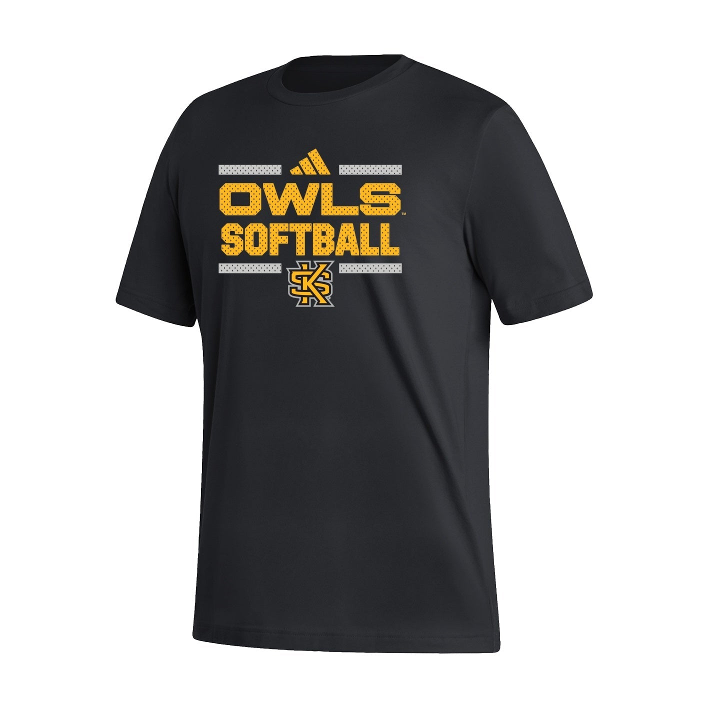 Kennesaw State Owls Men's Fresh Short Sleeve Tee - Black : adidas : SOFTBALL