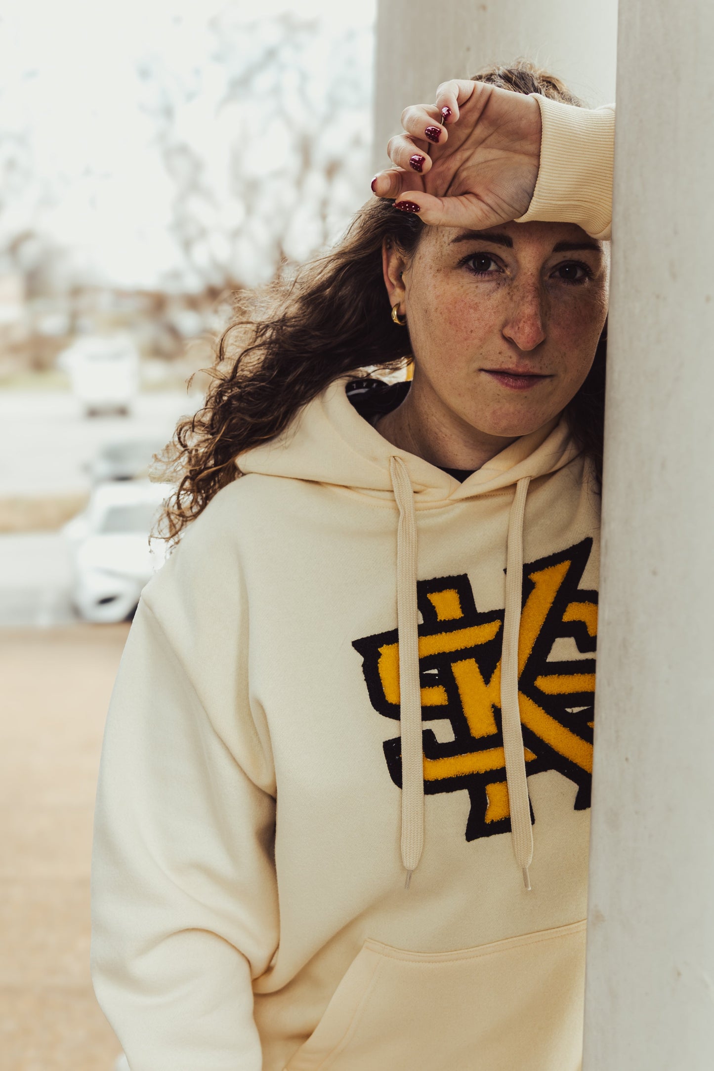 Kennesaw State Owls Bone Chenille Pullover Hoodie