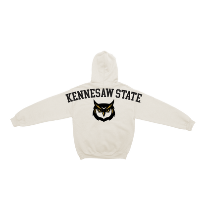 Kennesaw State Owls Bone Chenille Pullover Hoodie