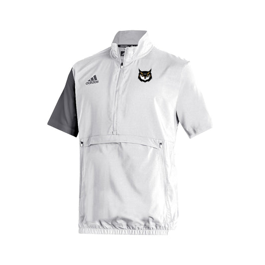 Kennesaw State Owls : Stadium 1/4 Zip Woven Short Sleeve - White - Grey