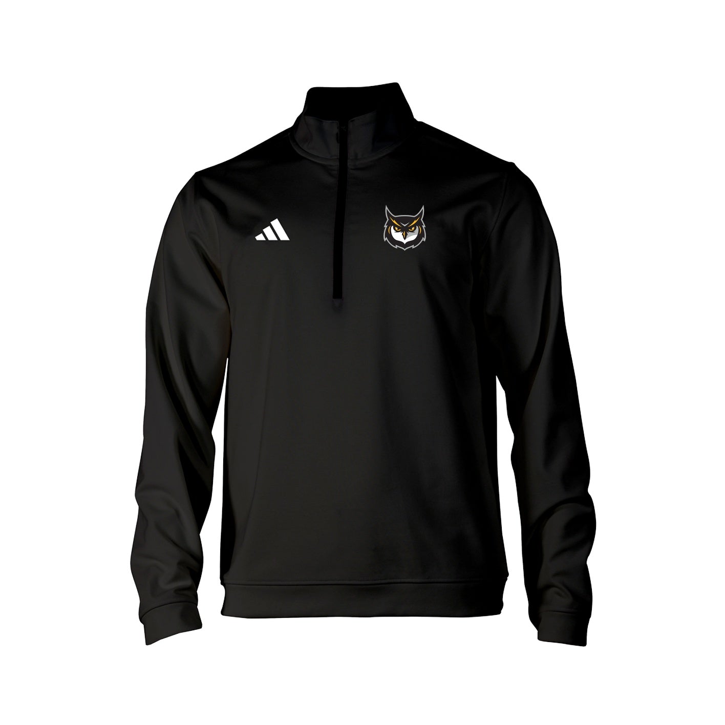 Kennesaw State Owls : adidas Elevated 1/4 Zip - Black