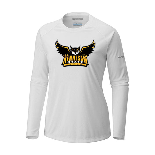 Kennesaw State Owls Women's Tidal Tee Long Sleeve Shirt - White : Columbia PFG