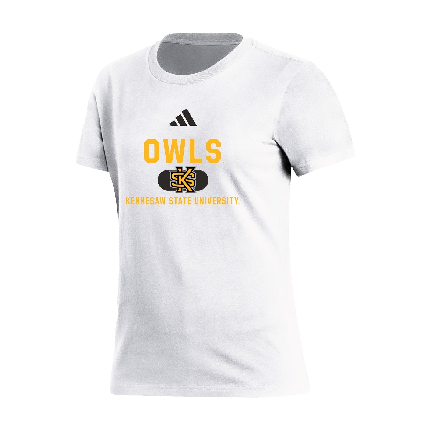 Kennesaw State Owls Women's Fresh Short Sleeve Tee  - White : adidas