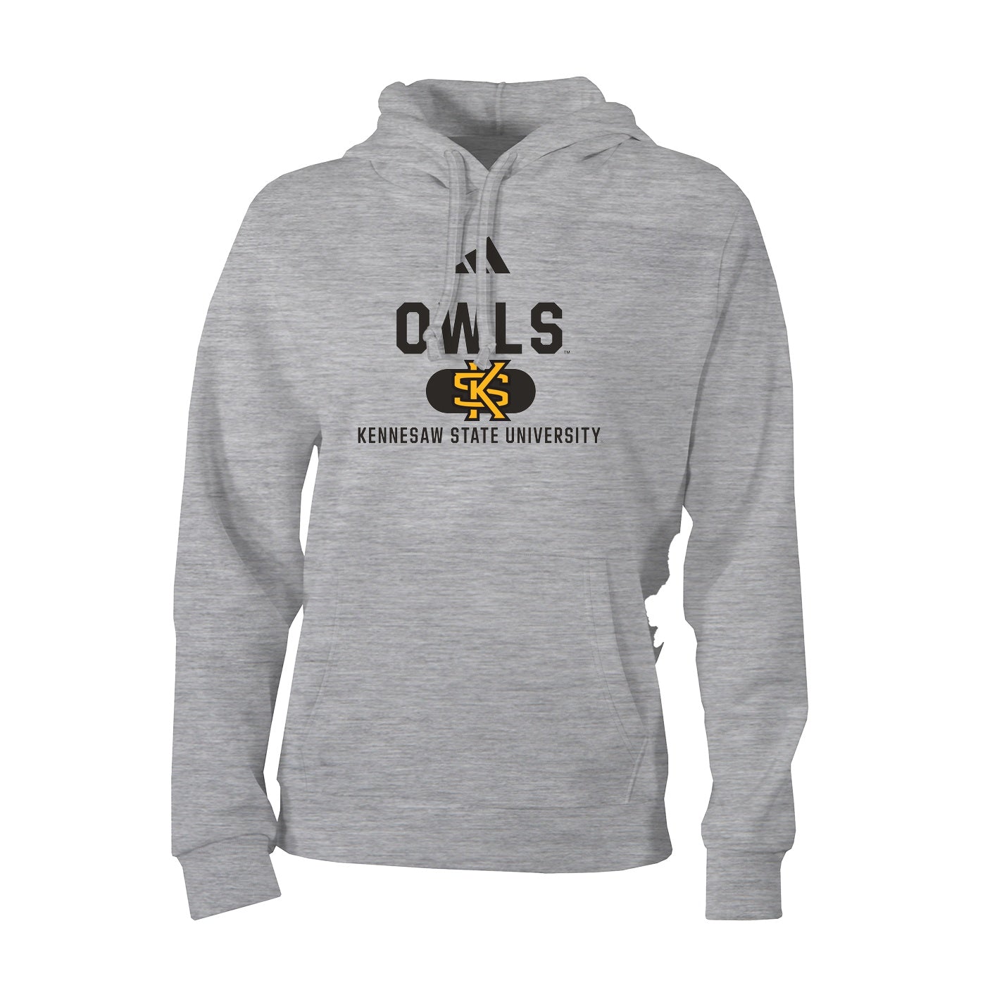Kennesaw State Owls adidas Women's Fleece Hood - Medium Grey Heather : adidas