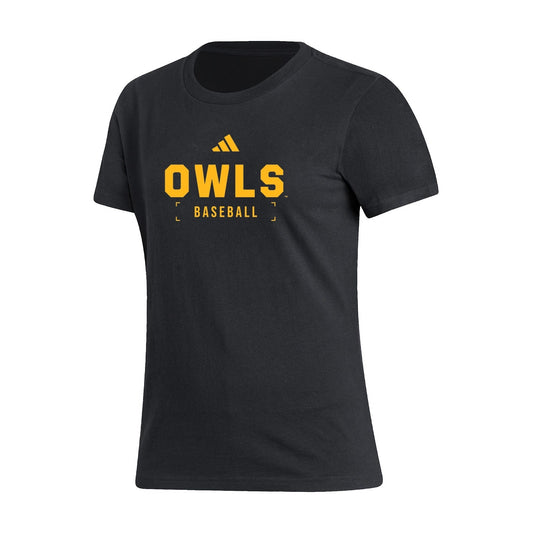 BASEBALL : Women's Fresh Short Sleeve Tee  - Black