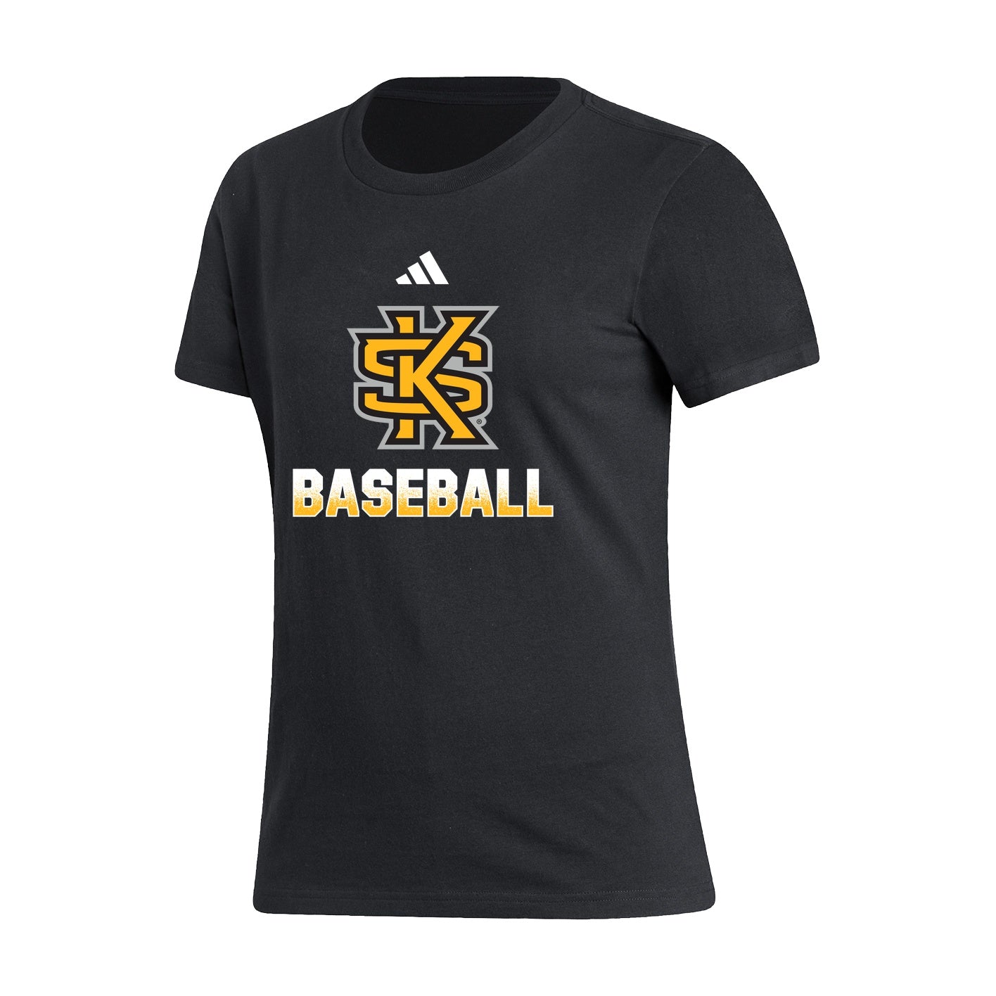 Kennesaw State Owls Women's Fresh Short Sleeve Tee  - Black : adidas : BASEBALL
