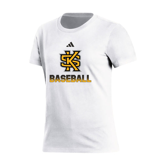 BASEBALL : Women's Fresh Short Sleeve Tee  - White