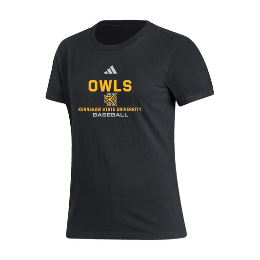 BASEBALL : Women's Fresh Short Sleeve Tee  - Black