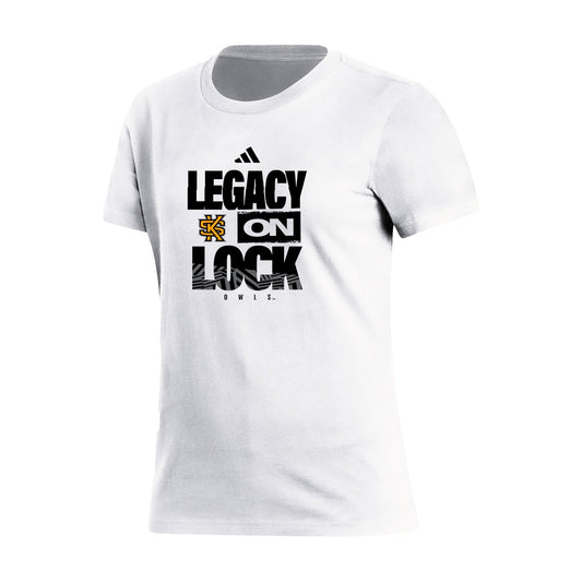 MEN'S BASKETBALL : LEGACY ON LOCK - Women's Fresh Short Sleeve Tee  - White
