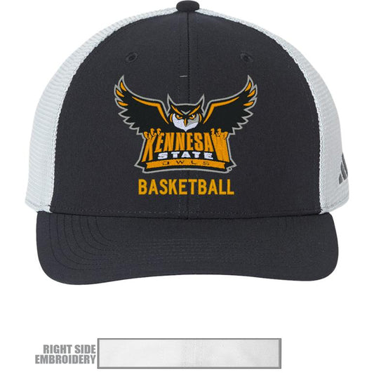 Kennesaw State Owls Structured Adjustable Mesh - Black  : adidas : MEN'S BASKETBALL