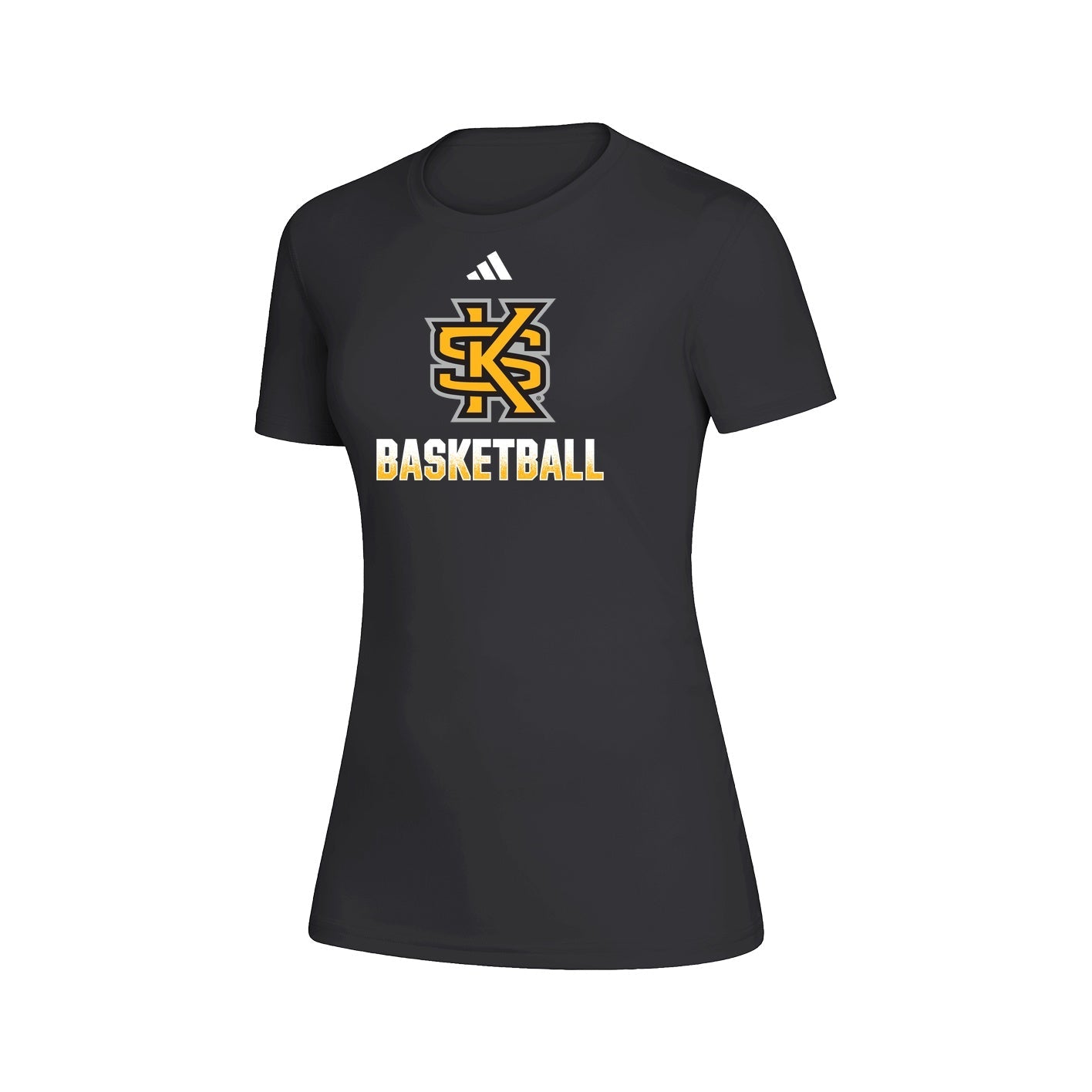 Kennesaw State Owls Womens Creator Short Sleeve Tee - Black  : adidas : MEN'S BASKETBALL