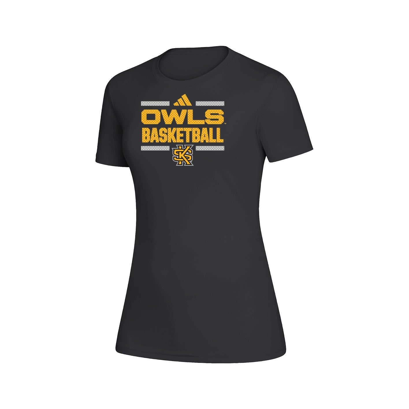 Kennesaw State Owls Womens Creator Short Sleeve Tee - Black  : adidas : MEN'S BASKETBALL