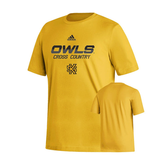 Kennesaw State Owls Men's Fresh Short Sleeve Tee  - Collegiate Gold : adidas : CROSS COUNTRY