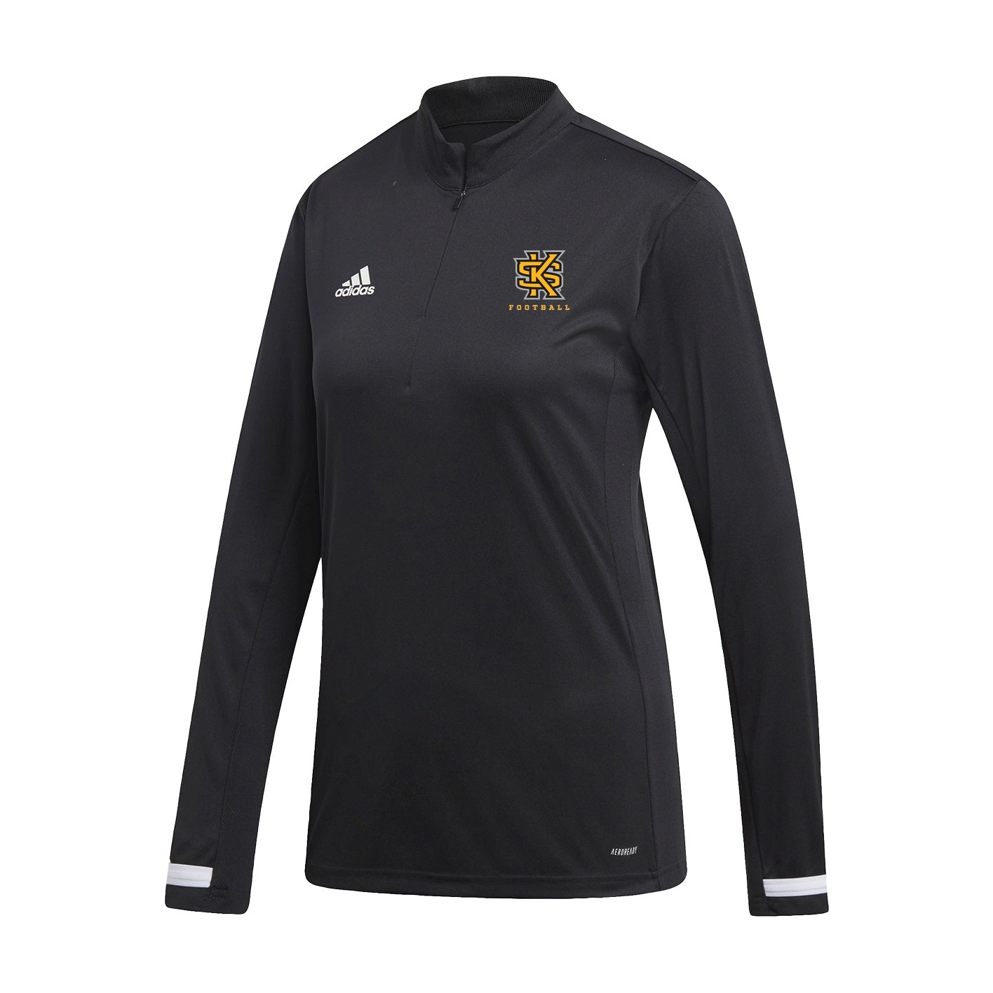 Kennesaw State Owls Women's Team19 1/4 Zip Long Sleeve - Black : adidas : FOOTBALL