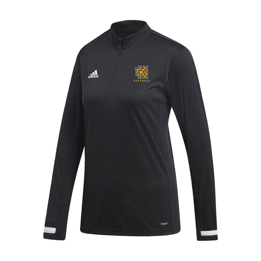 Kennesaw State Owls Women's Team19 1/4 Zip Long Sleeve - Black : adidas : FOOTBALL