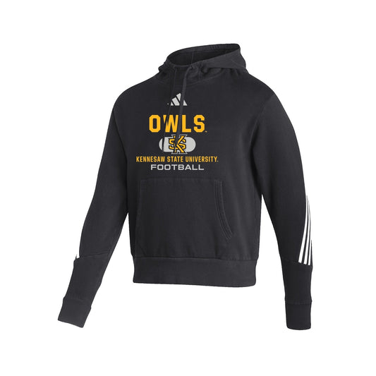 Kennesaw State Owls Fashion Pullover Hoodie - Black  : adidas : FOOTBALL