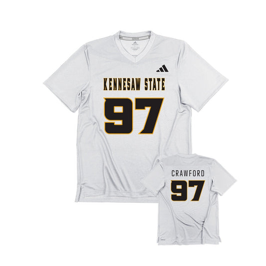 Jaiden Crawford : adidas Replica Football Jersey - White