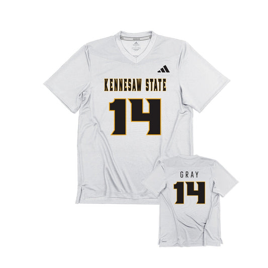 Kaleb Gray : adidas Replica Football Jersey - White