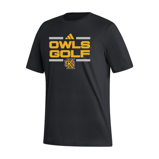 Kennesaw State Owls Men's Fresh Short Sleeve Tee  - Black : adidas : GOLF