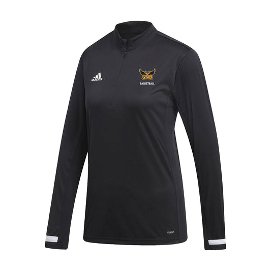 Kennesaw State Owls Women's Team19 1/4 Zip Long Sleeve - Black : adidas : WOMEN'S BASKETBALL