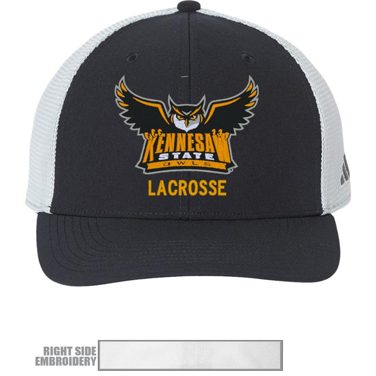 Kennesaw State Owls Structured Adjustable Mesh - Black  : adidas : LACROSSE