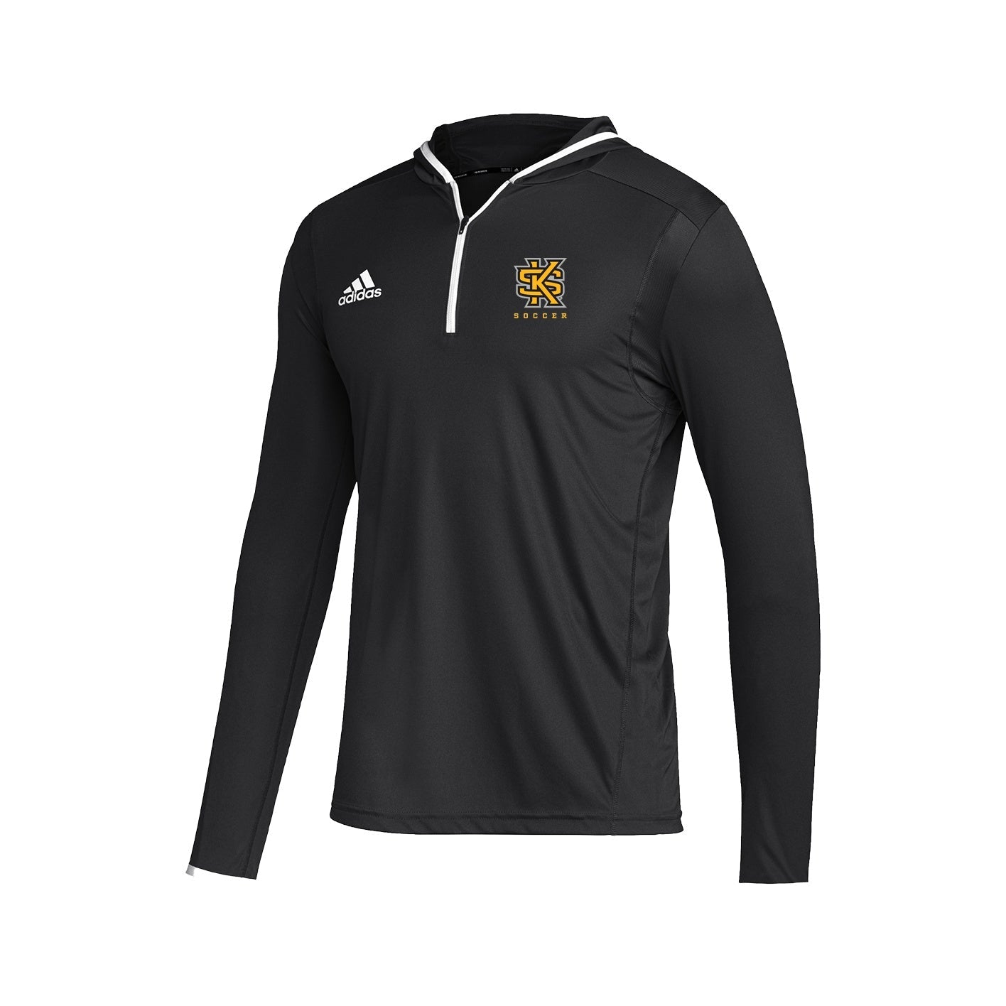 Kennesaw State Owls Men's Team Issue Hooded Long Sleeve Tee - Black : adidas : SOCCER
