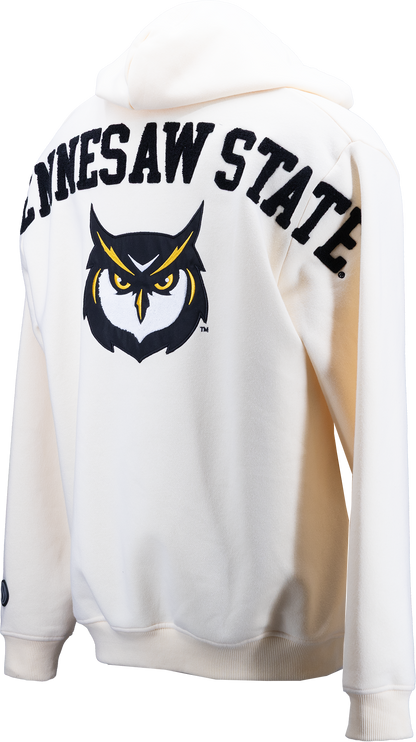 Kennesaw State Owls Bone Chenille Pullover Hoodie
