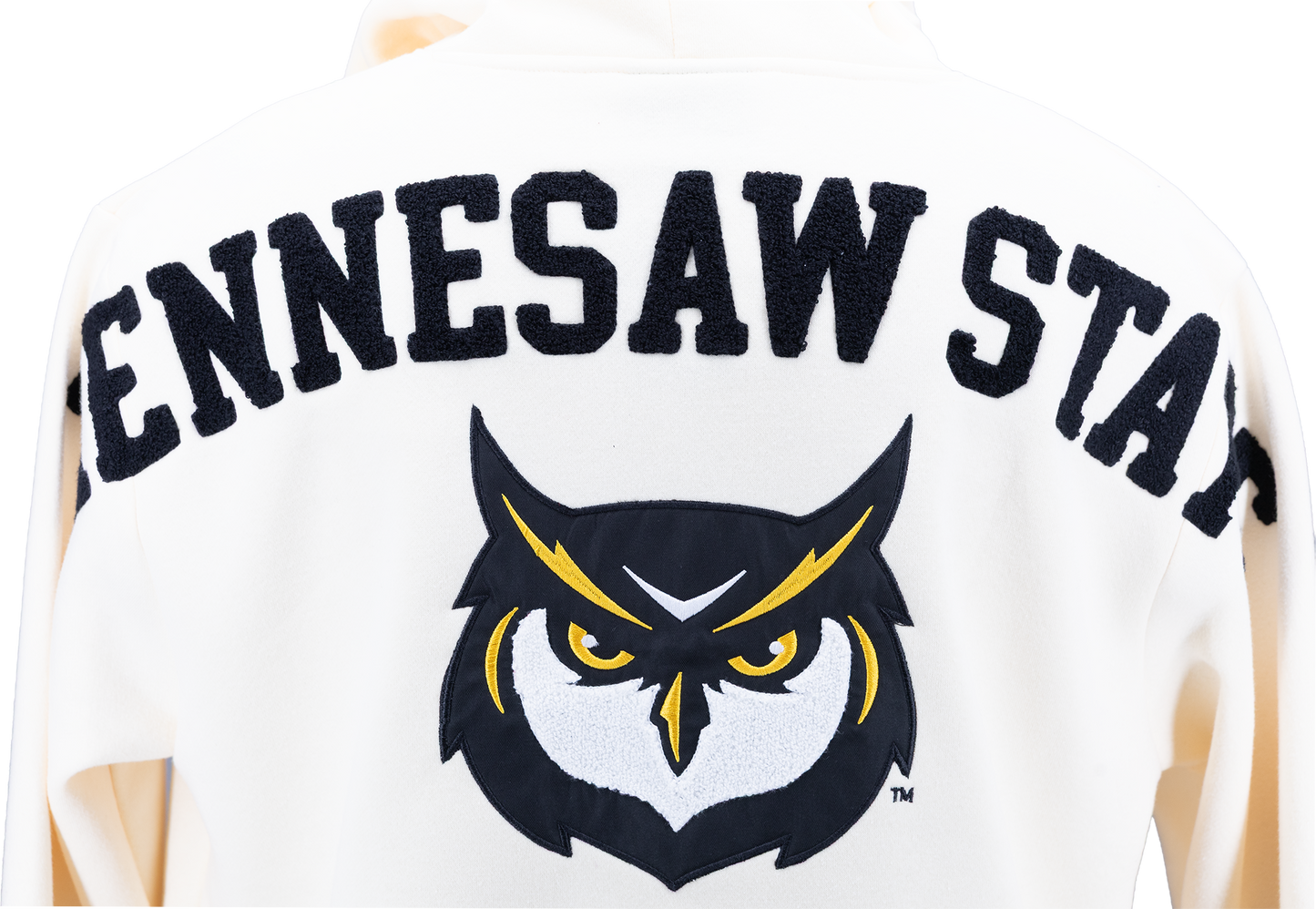 Kennesaw State Owls Bone Chenille Pullover Hoodie