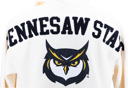 Kennesaw State Owls Bone Chenille Pullover Hoodie