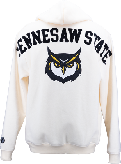 Kennesaw State Owls Bone Chenille Pullover Hoodie