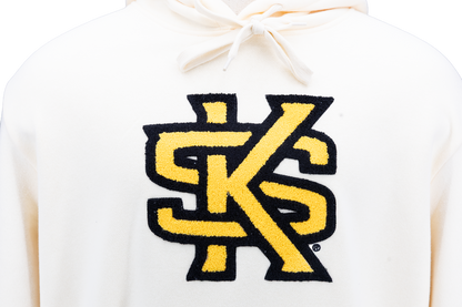 Kennesaw State Owls Bone Chenille Pullover Hoodie