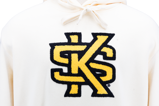 Kennesaw State Owls Bone Chenille Pullover Hoodie