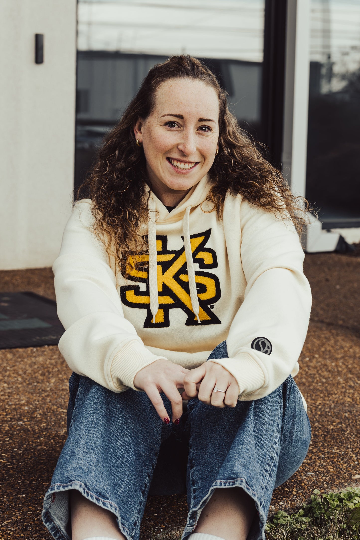 Kennesaw State Owls Bone Chenille Pullover Hoodie