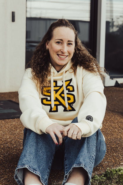 Kennesaw State Owls Bone Chenille Pullover Hoodie