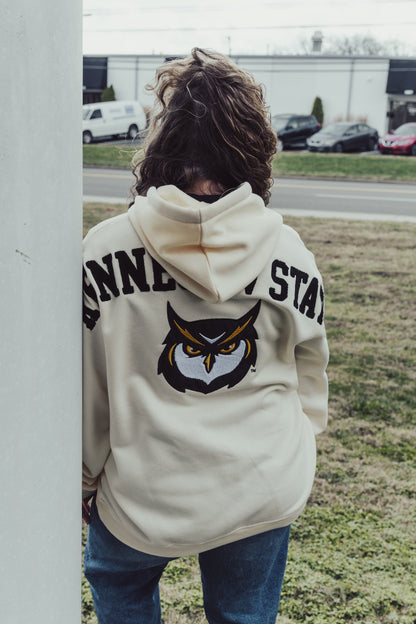 Kennesaw State Owls Bone Chenille Pullover Hoodie
