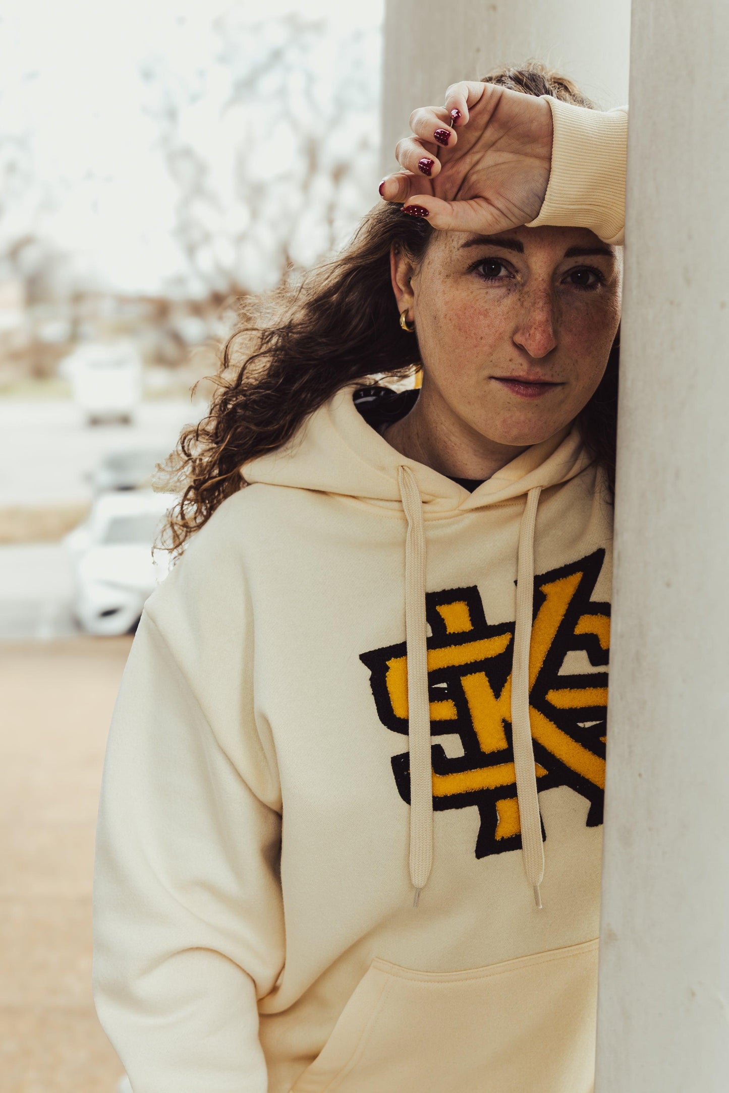 Kennesaw State Owls Bone Chenille Pullover Hoodie