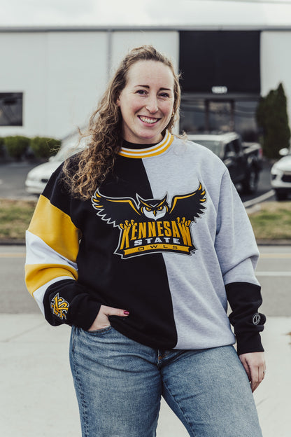 Kennesaw State Owls Split Crewneck