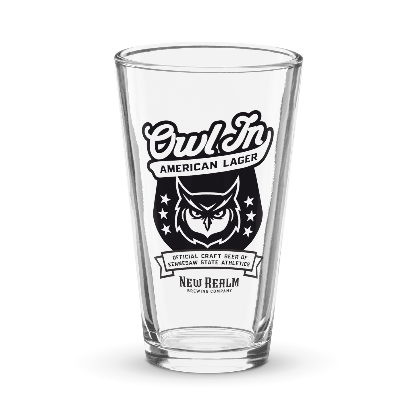 Owl In Shaker Pint Glass